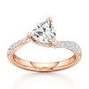 Thumbnail Image 1 of J'Lure Trillion Curved Brilliant-Cut Lab-Grown Diamond Bypass Engagement Ring 1-1/4 ct tw 18K Rose Gold