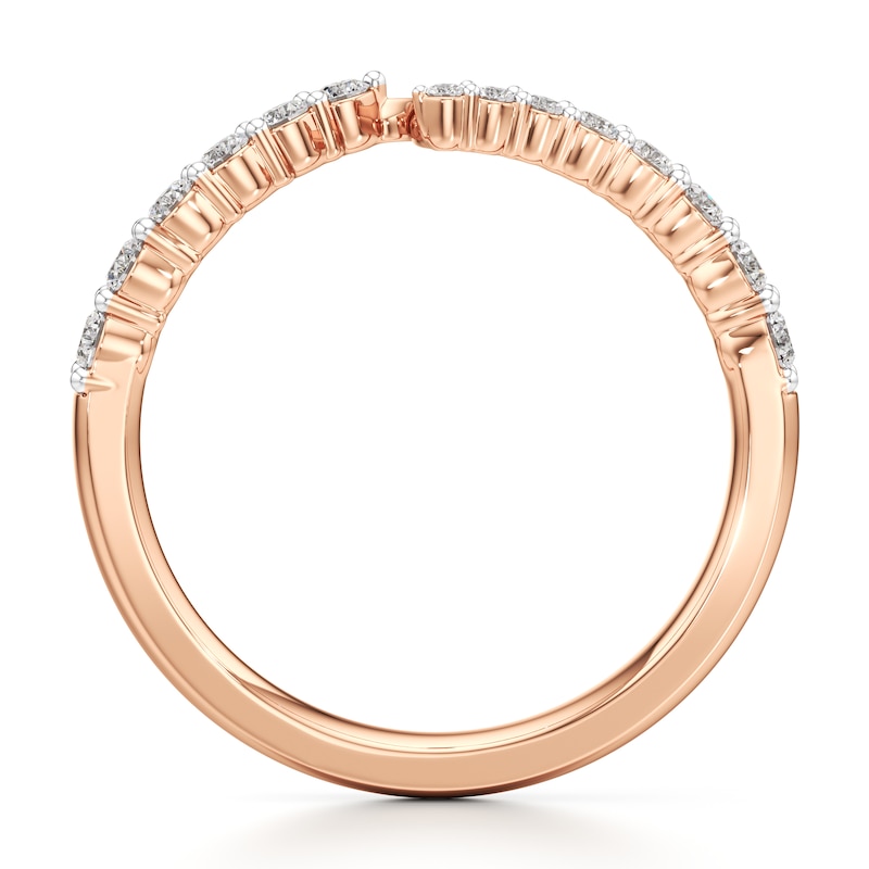 Main Image 2 of J'Lure Lab-Grown Diamond Contour Wedding Band 3/8 ct tw 18K Rose Gold