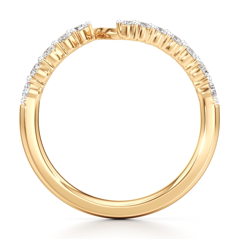 Main Image 2 of J'Lure Lab-Created Diamond Contour Wedding Band 3/8 ct tw 18K Yellow Gold