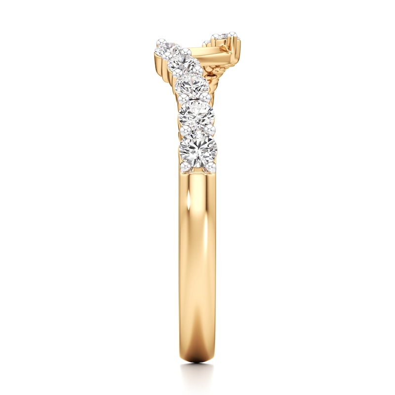 Main Image 3 of J'Lure Lab-Created Diamond Contour Wedding Band 3/8 ct tw 18K Yellow Gold