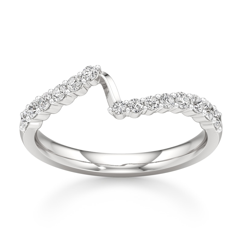Main Image 1 of J'Lure Lab-Grown Diamond Contour Wedding Band 1/3 ct tw 18K White Gold