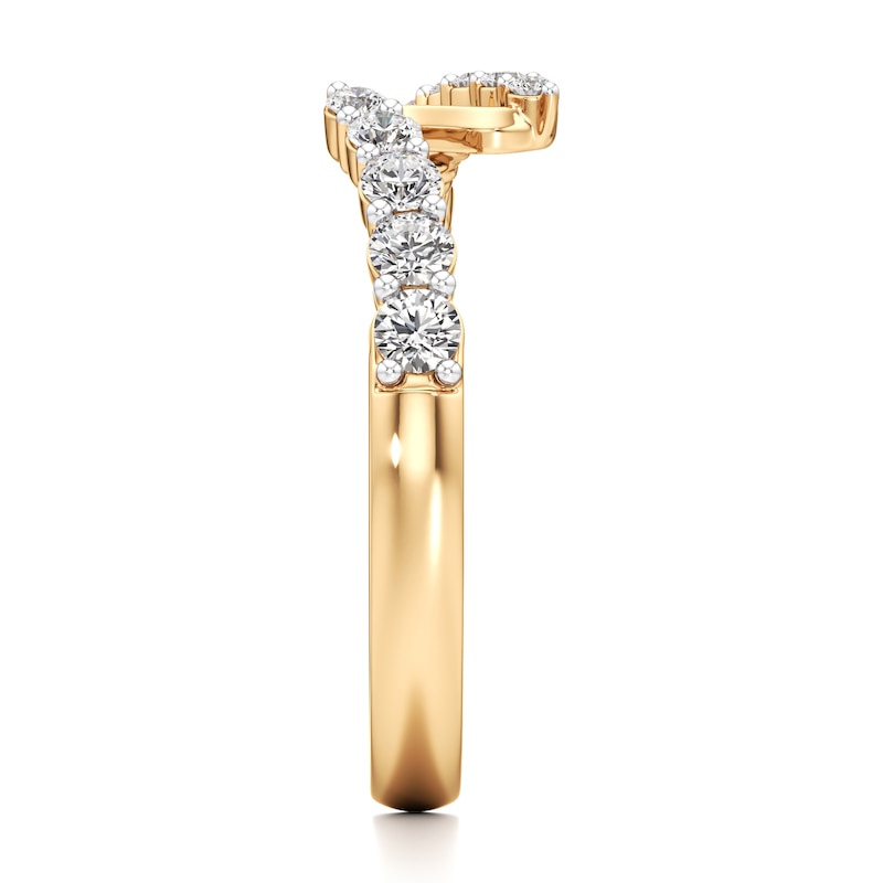Main Image 3 of J'Lure Lab-Grown Diamond Contour Wedding Band 3/8 ct tw 18K Yellow Gold