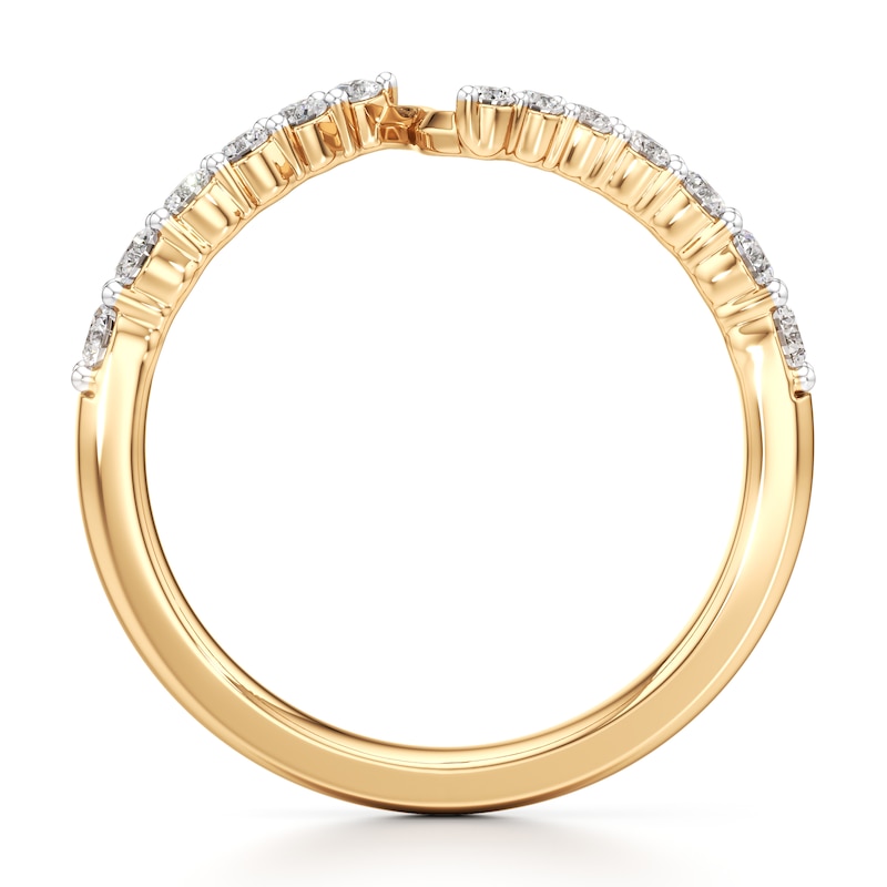 Main Image 2 of J'Lure Lab-Grown Diamond Contour Wedding Band 3/8 ct tw 18K Yellow Gold