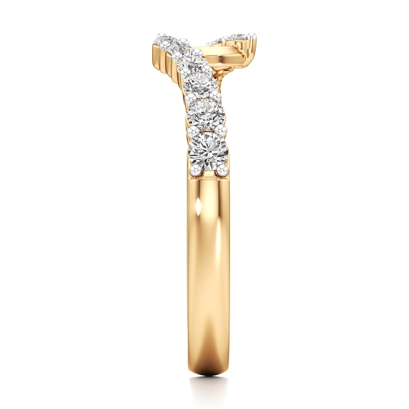 Main Image 3 of J'Lure Lab-Grown Diamond Contour Wedding Band 3/8 ct tw 18K Yellow Gold