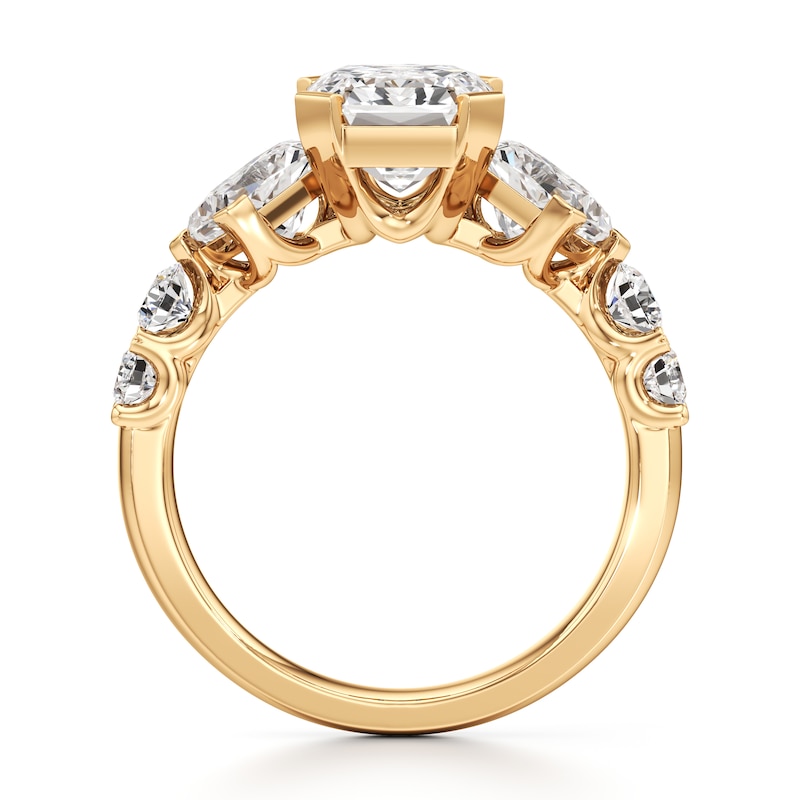 Main Image 2 of J'Lure Imperial-Emerald Step-Cut Lab-Grown Diamond Engagement Ring 4-3/4 ct tw 18K Yellow Gold