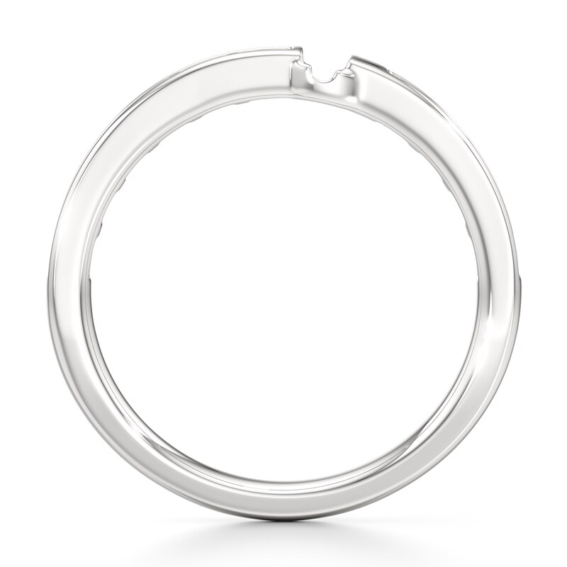 Main Image 2 of J'Lure Baguette-Cut Lab-Created Diamond Contour Wedding Band 3/8 ct tw 18K White Gold