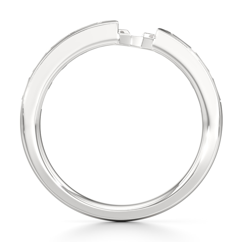 Main Image 2 of J'Lure Baguette-Cut Lab-Grown Diamond Contour Wedding Band 1/3 ct tw 18K White Gold