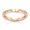 Thumbnail Image 1 of J'Lure Baguette-Cut Lab-Grown Diamond Contour Wedding Band 1/3 ct tw 18K Rose Gold