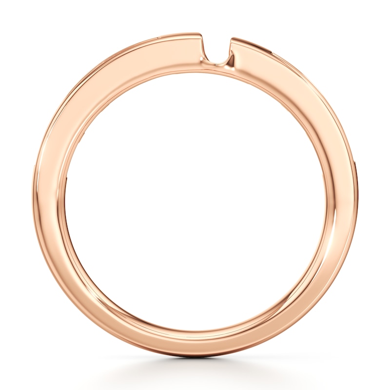 Main Image 2 of J'Lure Baguette-Cut Lab-Grown Diamond Contour Wedding Band 1/3 ct tw 18K Rose Gold