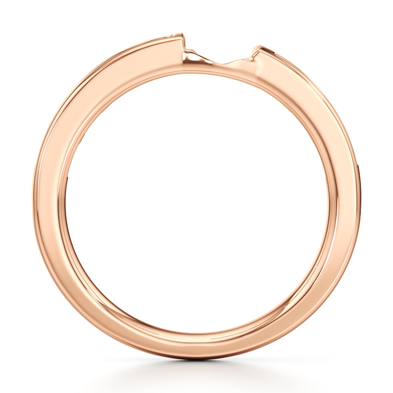 Main Image 2 of J'Lure Baguette-Cut Lab-Grown Diamond Contour Wedding Band 1/3 ct tw 18K Rose Gold