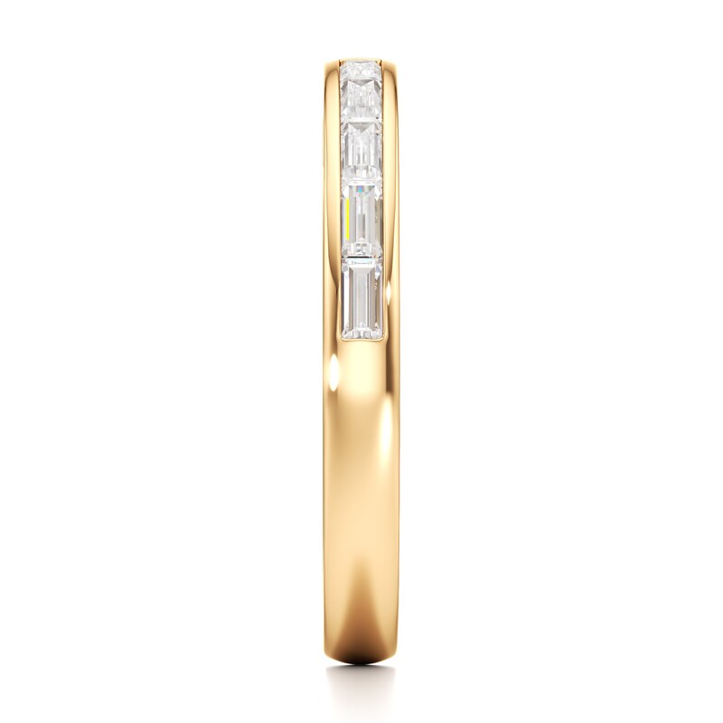 Main Image 3 of J'Lure Baguette-Cut Lab-Grown Diamond Contour Wedding Band 1/3 ct tw 18K Yellow Gold