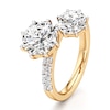 Thumbnail Image 4 of J'Lure Octagon Brilliant-Cut Two-Stone Lab-Grown Diamond Engagement Ring 3-1/3 ct tw 18K Yellow Gold