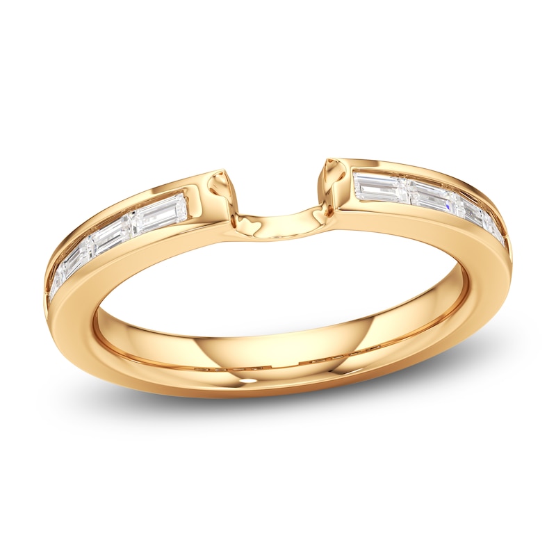 Main Image 1 of J'Lure Baguette-Cut Lab-Grown Diamond Contour Wedding Band 3/8 ct tw 18K Yellow Gold