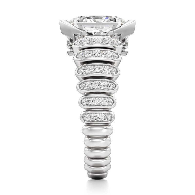 Main Image 3 of J'Lure Hexagon Brilliant-Cut Lab-Grown Diamond Engagement Ring 3-1/2 ct tw 18K White Gold