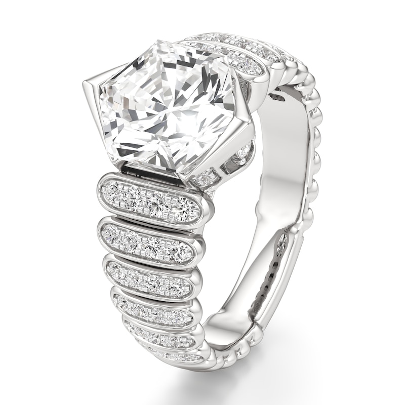 Main Image 4 of J'Lure Hexagon Brilliant-Cut Lab-Grown Diamond Engagement Ring 3-1/2 ct tw 18K White Gold