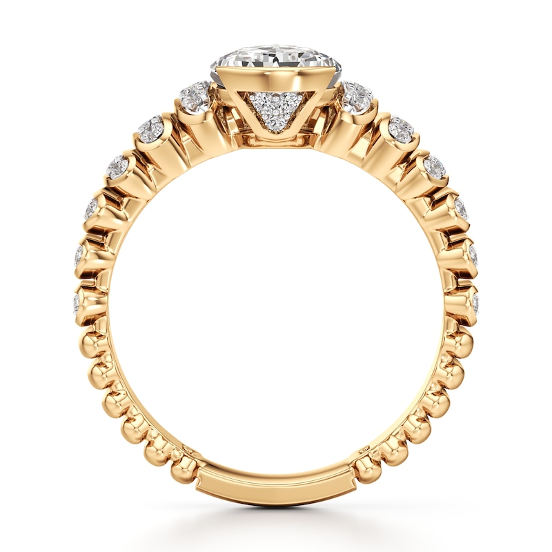 Main Image 2 of J'Lure Pear Step-Cut Lab-Grown Diamond Engagement Ring 2-1/3 ct tw 18K Yellow Gold