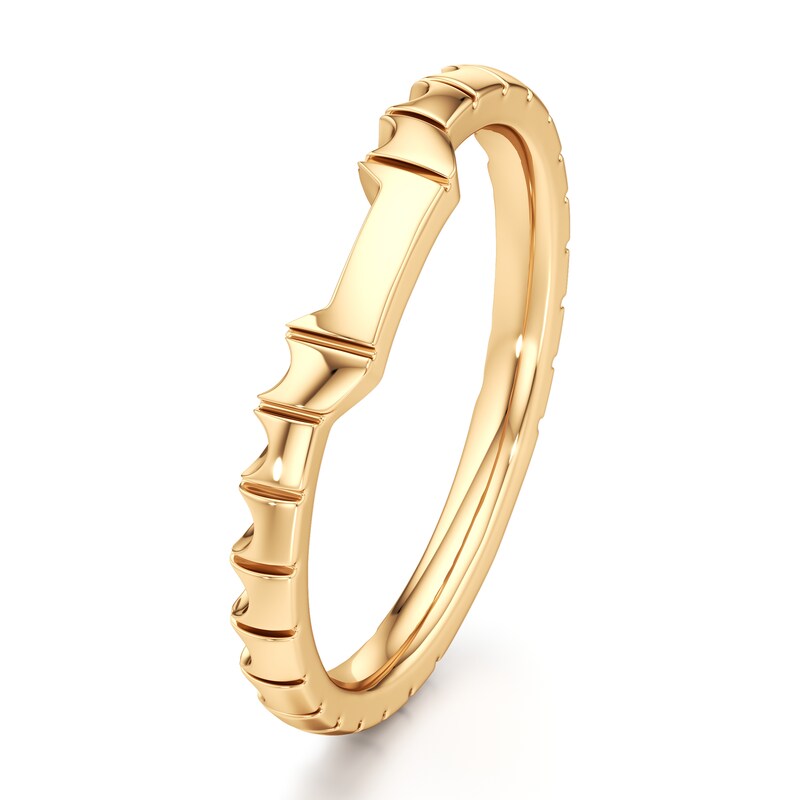 Main Image 4 of J'Lure Contour Wedding Band 18K Yellow Gold