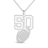 Thumbnail Image 3 of Engravable Sports Number Necklace 10K White Gold 18"