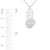 Thumbnail Image 9 of Engravable Sports Number Necklace 10K White Gold 18"