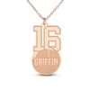 Thumbnail Image 1 of Engravable Sports Number Necklace 14K Rose Gold 18"