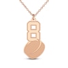 Thumbnail Image 4 of Engravable Sports Number Necklace 14K Rose Gold 18"