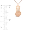 Thumbnail Image 9 of Engravable Sports Number Necklace 14K Rose Gold 18"
