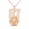 Thumbnail Image 10 of Engravable Sports Number Necklace 14K Rose Gold 18"