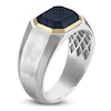 Thumbnail Image 2 of Forged by Jared Men's Octagon Ring Damascus Steel, Sterling Silver & 18K Yellow Gold