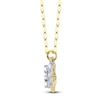 Thumbnail Image 2 of Shy Creation Diamond Pavé Fleur-de-Lis Double Charm Necklace 14K Two-Tone Gold 18" JR55028302