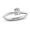 Thumbnail Image 1 of Certified Oval-Cut Diamond Solitaire Engagement Ring 1/2 ct tw 18K White Gold (SI2/G)