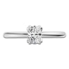 Thumbnail Image 3 of Certified Oval-Cut Diamond Solitaire Engagement Ring 1/2 ct tw 18K White Gold (SI2/G)