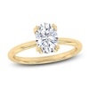Thumbnail Image 1 of Certified Oval-Cut Diamond Solitaire Engagement Ring 1-1/2 ct tw 14K Yellow Gold (I1/I)