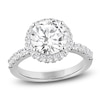 Thumbnail Image 1 of Round-Cut Lab-Grown Diamond Halo Engagement Ring 4 ct tw 18K White Gold
