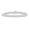 Thumbnail Image 1 of Oval-Cut Lab-Grown Diamond Tennis Bracelet 14-3/8 ct tw 10K White Gold 7"