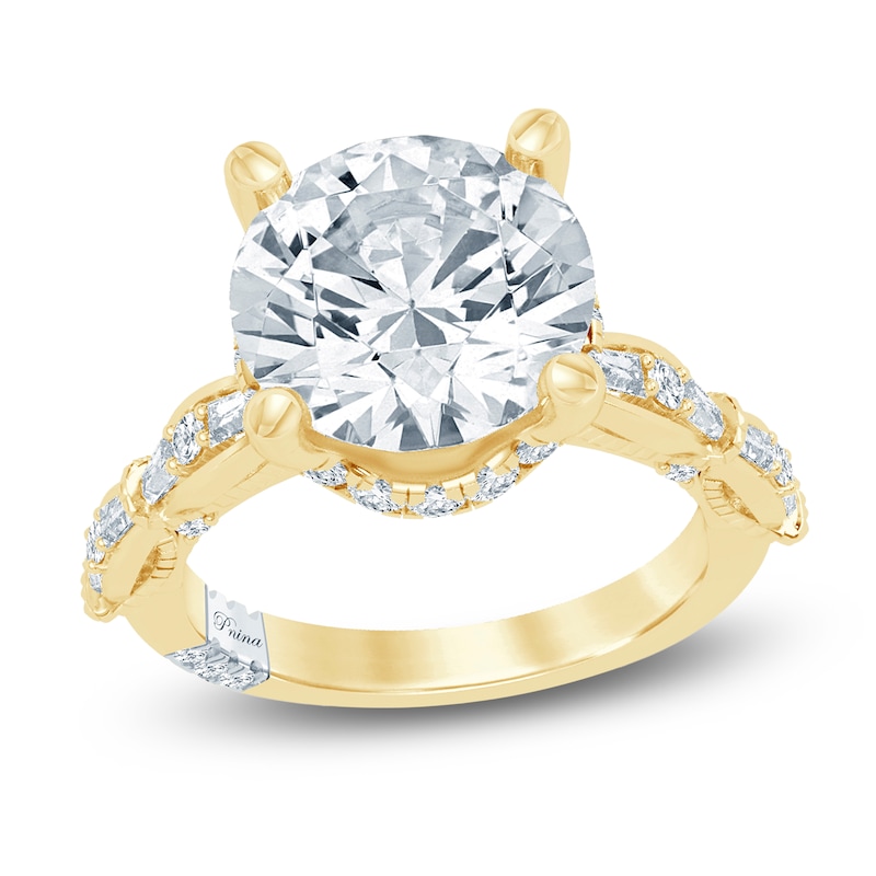 Main Image 1 of Pnina Tornai Round-Cut Lab-Grown Diamond Engagement Ring 4-3/8 ct tw 14K Yellow Gold