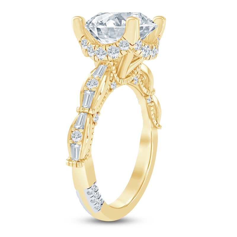 Main Image 2 of Pnina Tornai Round-Cut Lab-Grown Diamond Engagement Ring 4-3/8 ct tw 14K Yellow Gold
