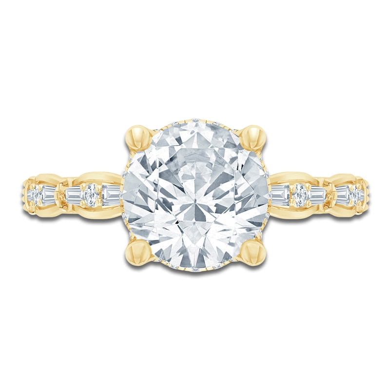 Main Image 3 of Pnina Tornai Round-Cut Lab-Grown Diamond Engagement Ring 4-3/8 ct tw 14K Yellow Gold