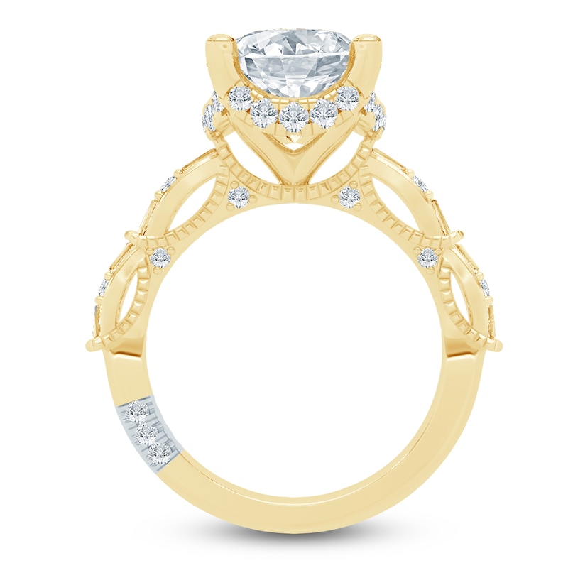 Main Image 4 of Pnina Tornai Round-Cut Lab-Grown Diamond Engagement Ring 4-3/8 ct tw 14K Yellow Gold