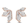 Thumbnail Image 1 of J'Lure Kite Step-Cut Lab-Grown Diamond Three-Stone Earrings 2-7/8 ct tw 14K Rose Gold