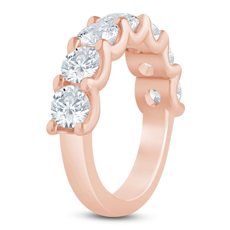 Main Image 2 of Lab-Grown Diamond Seven-Stone Anniversary Ring 3 ct tw 14K Rose Gold