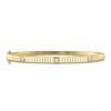 Thumbnail Image 1 of Shy Creation Diamond Three-Stone Ribbed Bangle Bracelet 1/8 ct tw 14K Yellow Gold SC22009466ZS