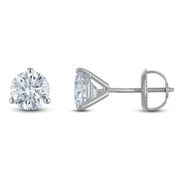 Round-Cut Lab-Grown Diamond Solitaire Stud Earrings 1-1/2 ct tw Platinum (VS2/F)