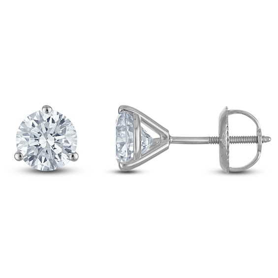 Round-Cut Lab-Grown Diamond Solitaire Stud Earrings 1-1/2 ct tw Platinum (VS2/F)