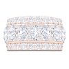 Thumbnail Image 3 of Oval & Round-Cut Lab-Grown Diamond Three-Row Anniversary Ring 4-1/4 ct tw 14K Rose Gold