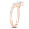 Thumbnail Image 2 of Pear-Shaped & Round-Cut Lab-Grown Diamond Contour Anniversary Ring 1 ct tw 14K Rose Gold