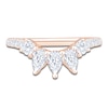 Thumbnail Image 3 of Pear-Shaped & Round-Cut Lab-Grown Diamond Contour Anniversary Ring 1 ct tw 14K Rose Gold
