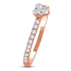 Thumbnail Image 2 of Multi-Diamond Heart Promise Ring 3/8 ct tw 10K Rose Gold