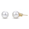 Thumbnail Image 1 of Cultured Pearl Stud Earrings 14K Yellow Gold 10-10.5mm