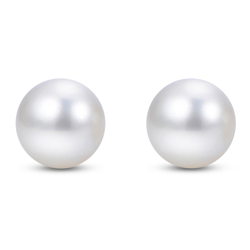 Main Image 2 of Cultured Pearl Stud Earrings 14K Yellow Gold 10-10.5mm