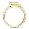 Thumbnail Image 2 of Shy ICON Lumeria Baguette & Round-Cut Multi-Diamond Wrap Ring 1/10 ct tw 14K Yellow Gold
